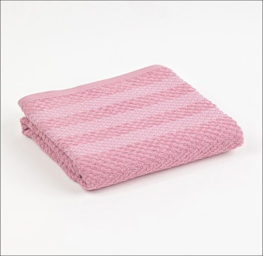 Махровое полотенце, 70х140 см, 100% хлопок принт Паутинка белая цвет пыльная роза