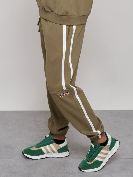 Спортивный костюм мужской трикотажный демисезонный цвета хаки 12011Kh - Mtforce фото 11