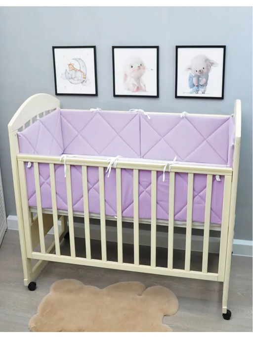 Бортики в кроватку для новорожденных стеганые