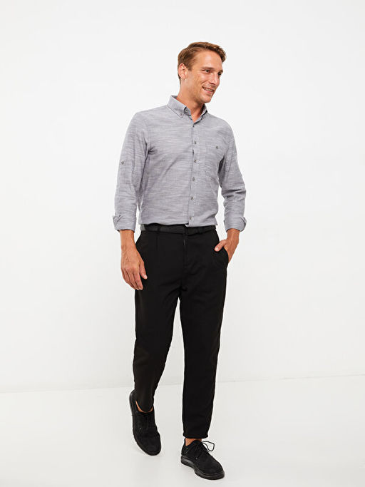 Regular Fit Uzun Kollu Desenli Erkek G?mlek