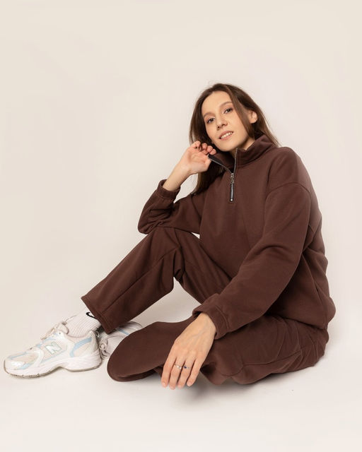 С НАЧЁСОМ костюм-трансформер с утяжками футер 3х нитка - Knitka wear фото 5