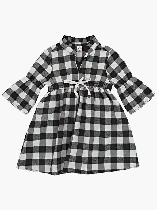 Платье в клетку UD 6268 черн/бел кл - Mini maxi фото 4