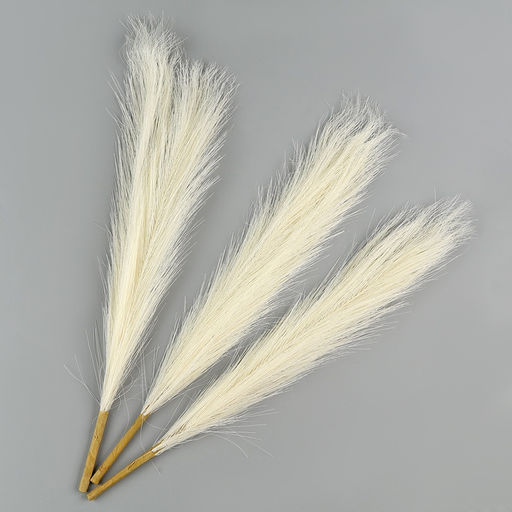Сухоцветы искусственные «Пампасная трава», 43 см, 3 шт., молочный