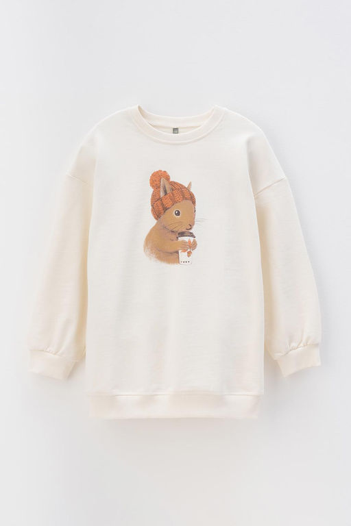 КР 302186/молочный к411 джемпер для дев