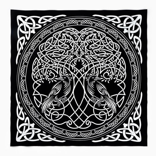 Скатерть для гадания Древо жизни, бархатная, 50х50 см