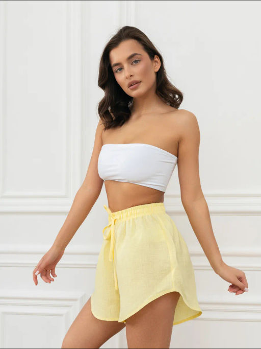 Шорты женские Лён-1 Белый - Modamica фото 21