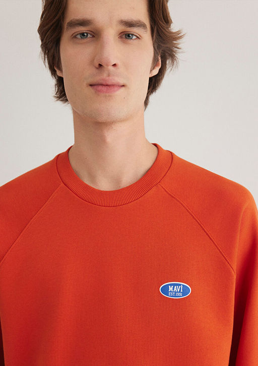 Mavi Logo Bask?l? Turuncu Sweatshirt  фото 6