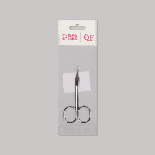 Цена за 3 шт. Ножницы маникюрные QF, для кутикулы, загнутые, узкие, 9 см