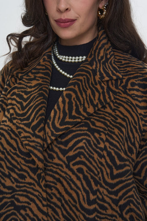 Пальто Флирт бежево-черный - Intikoma фото 4