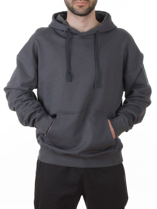 TLK-807 DK. GRAY Толстовка мужская (85% хлопок, 15% полиэстер)