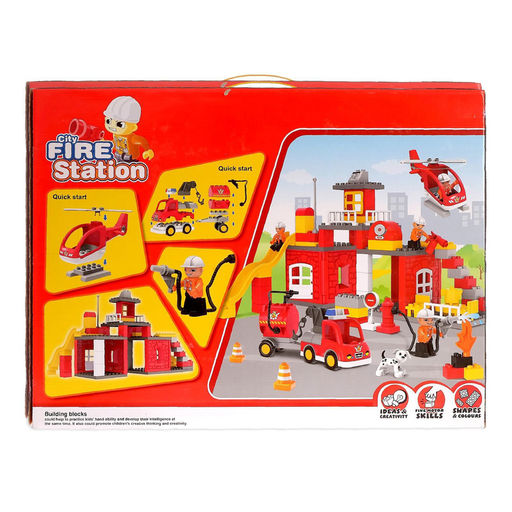 Конструктор KIDS HOME TOYS «Пожарная станция», 90 деталей