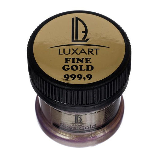 Краска акриловая 25мл, LUXART Royal gold, с высоким содержанием металлизированного пигмента, золото жемчужное