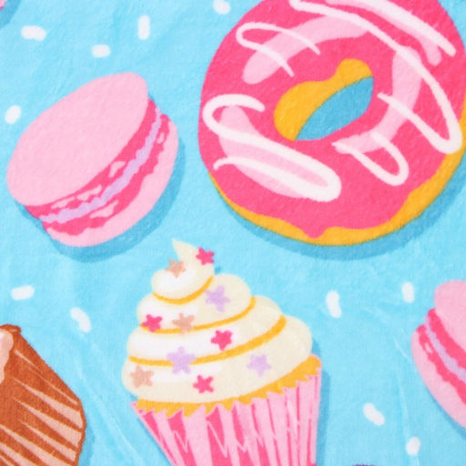 Плед Павлинка Капкейки 100х150см, голубой, аэрософт 190 г/м, пэ100% - Павлина фото 2