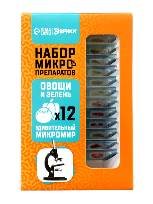 Набор для опытов «Набор микропрепаратов», овощи и зелень