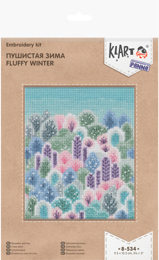 Klart набор для вышивания 8-534 Пушистая зима 9.5 х 12.5 см