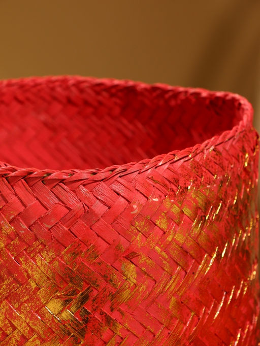 Корзинка плетёная «Голден», 16×16×23 см, розовая