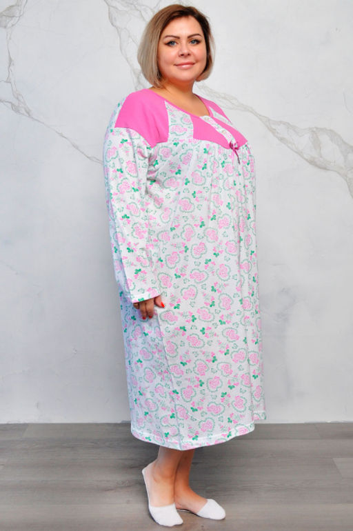 Арт. 2532 Ночная сорочка с дл. рукавом Цвет:ассорти - Калинка фото 5