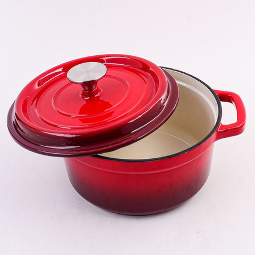 40624 Кастрюля чугун 2,3 л эмаль/покрытие красная MB (х4)