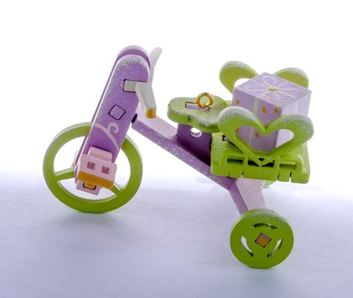 Елочная игрушка - Детский велосипед с багажником 540-2 Heart - Idh фото 2