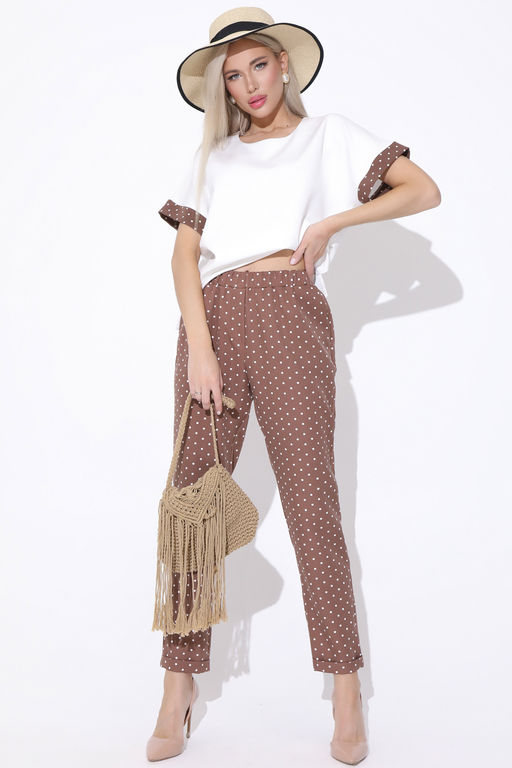 Брюки Саббиани (горох мокко) - Эльза фото 5