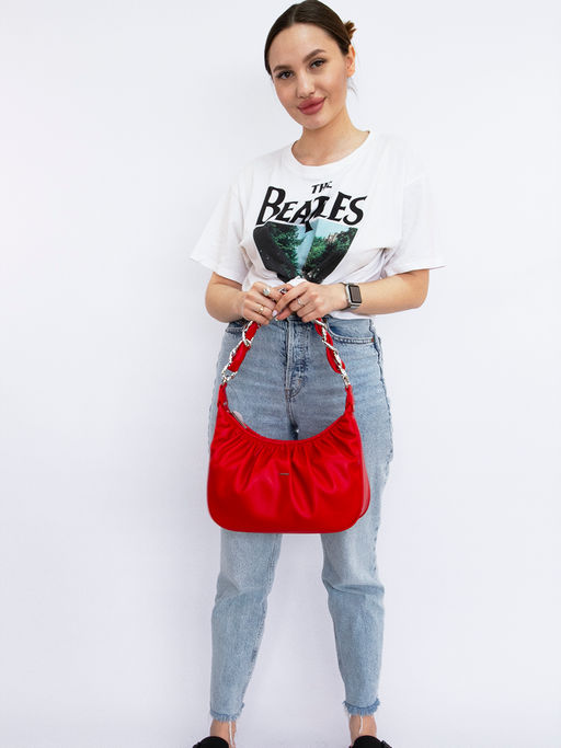 LACCOMA сумка Долорес-Ф826-гранатовый эко кожа хлопок  фото 2