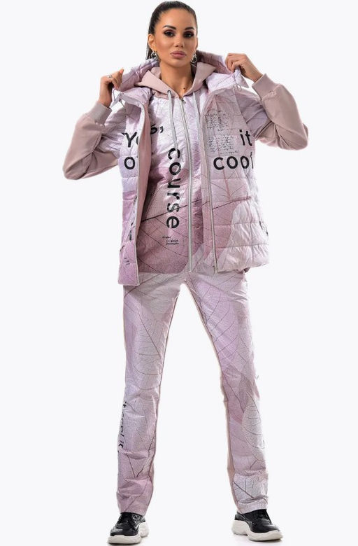 Уникальный стеганный жилет на синтепоне с принтом дизайнерской работы - А+б коллекция фото 22