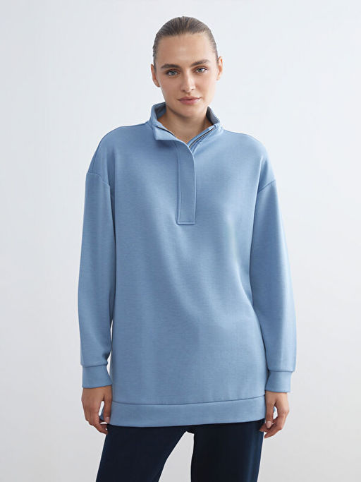 Dik Yaka Kad?n Sweatshirt Tunik