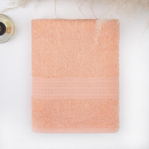 Полотенце махровое 70х140 см, персик, 440 г/м2, хлопок 100% - Simaland фото 2