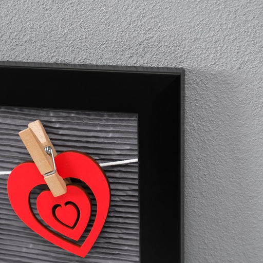 Фоторамка - коллаж на 3 фото 9?13 см Я согласна, с прищепками, чёрная, 40?30?1.5 см