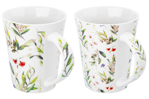 Набор 2 кружек 350 мл 12*9*11 см Зеленые веточки NEW BONE CHINA - Elan gallery фото 12