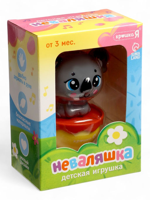 Игрушка детская, неваляшка «Коала», серый