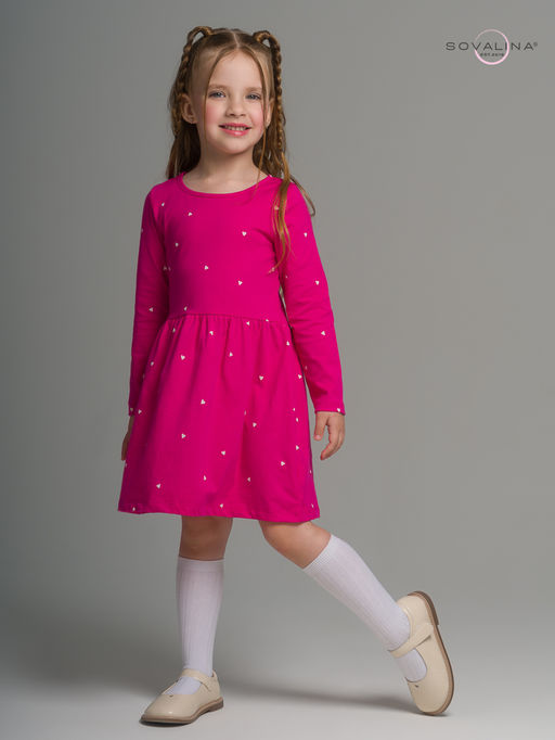 Платье Эля сердечки барби - Sovalina фото 20