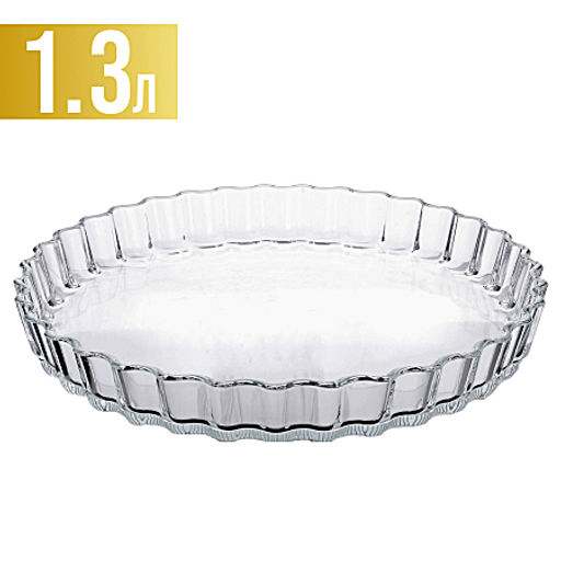 31054 Форма для выпечки 1,3 л 25см стекло в коробке LR (х12)