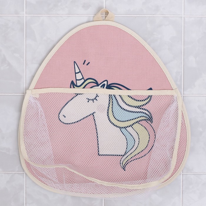 Сетка для хранения игрушек в ванной с петелькой Единорог - Крошка я фото 6