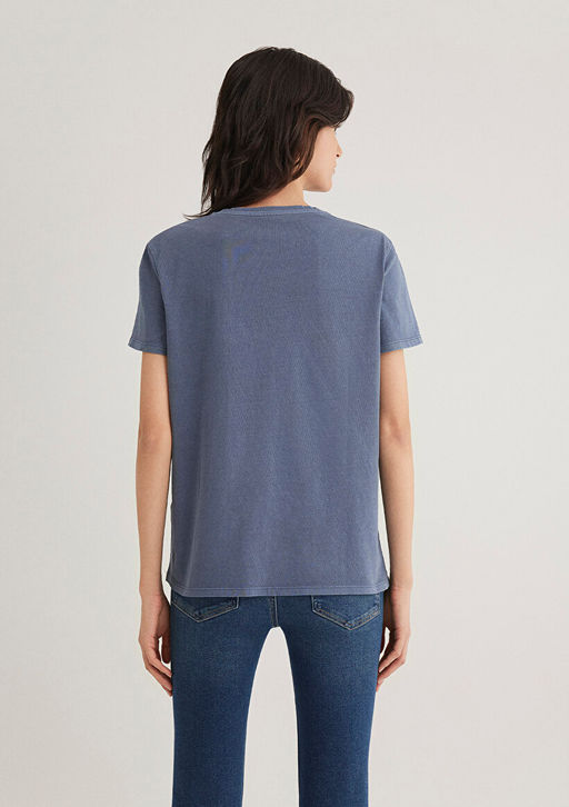 Kelebek Bask?l? Mavi Istanbul Tisort  фото 4