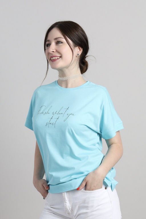 CRB wear/ CSMW 60393-49 Футболка женская,светлая бирюза/Ex.Cherubino фото 3