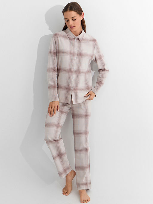 Комплект женский домашний серый в клетку - Mark formelle фото 7