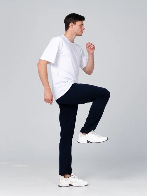 Брюки мужские кулирка (темно синий) - Lena basco фото 12