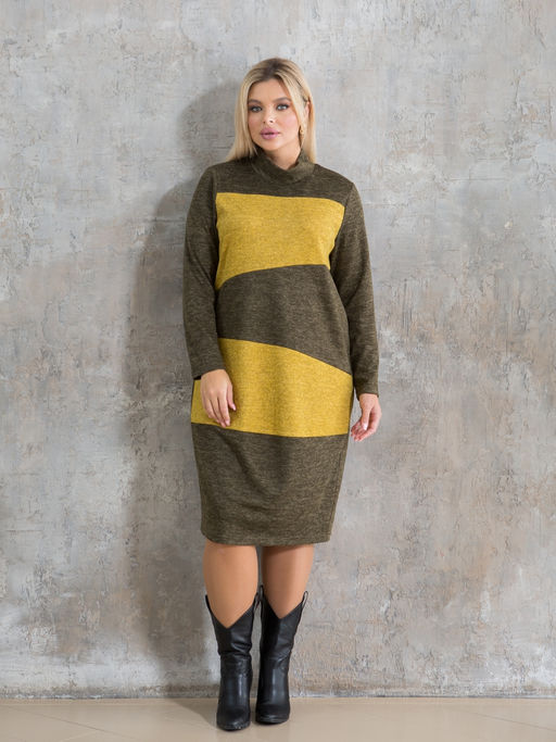 Платье 1370 хаки - Novita фото 5