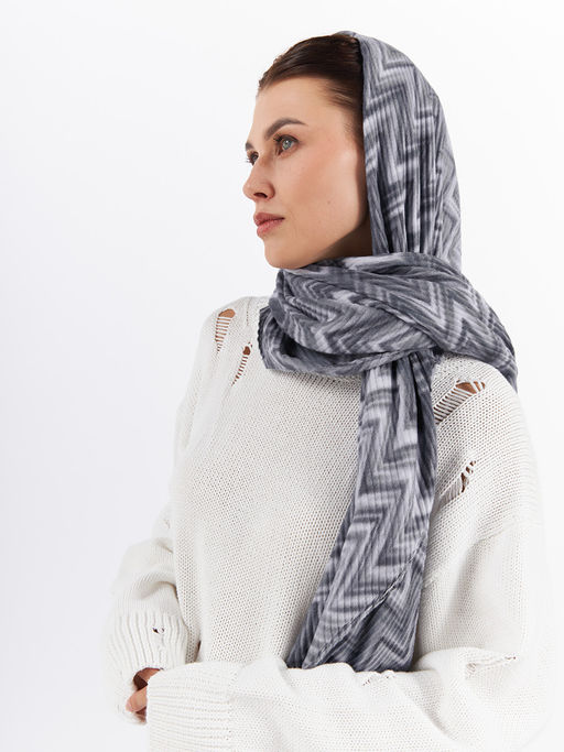 Большой, мягкий, тонкий и очень нежный двусторонний палантин с рисунком - Tantino фото 9