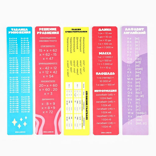 Цена за 3 шт. Картонные закладки 5 штук в наборе Енотик