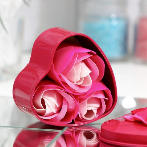 Цена за 2 шт. Мыльные розочки, трёхцветные, набор 3 шт. - Simaland фото 3