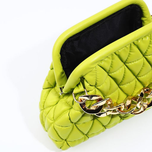 Сумка-клатч на фермуаре, цвет салатовый - Simaland фото 7