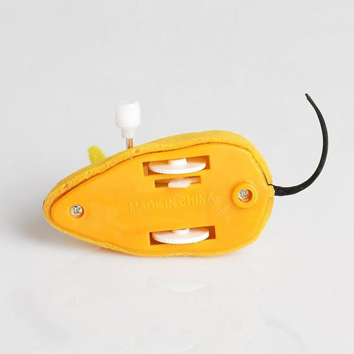 Мышь заводная, 7 см, жёлтая - Пижон фото 5