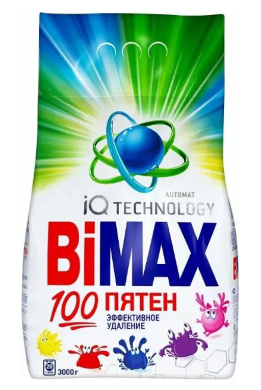 БИМАКС-АВТОМАТ стир.порошок 3000гр 100 пятен (К-1073-1/2504-1)