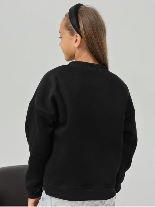 Свитшот Начес Клуб Черный Девочка - София фото 4