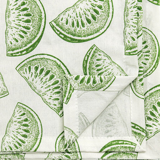 Скатерть 150х145см "Астурия зеленый", длина стола до 110см, на 4 персоны, рогожка (хлопок 100%) 171г/м2, упаковка классическая, пакет ПВХ 28х41см, "Домашняя мода" (Россия)