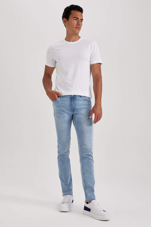 Pedro Slim Fit Джинсовые брюки узкого кроя с нормальной талией и узкими штанинами - Defacto фото 3