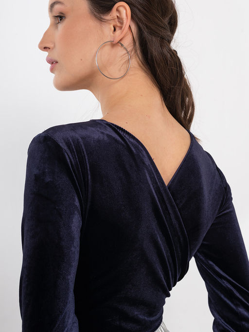 Боди из бархата OD-844-2 т.синий - Tantino фото 5