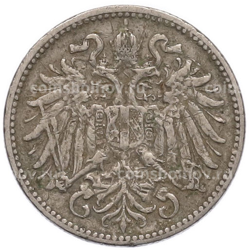 Монета 10 геллеров 1908 года Австрия